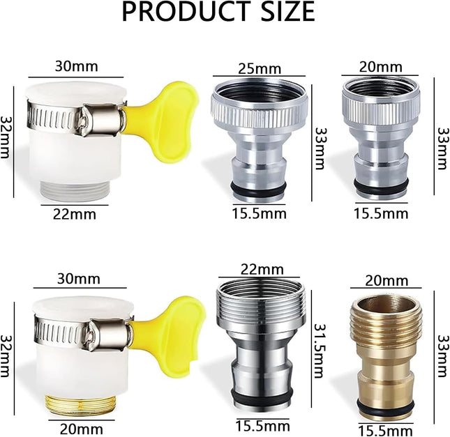 Faucet Tap Quick Connector Kit 4 Washing Machine Connector and 2 Universal Faucet Adapter Thread – product detail