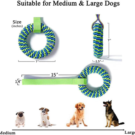 Bullymake Dog Toys for Aggressive Chewers - Tug of War & Teeth Cleaning - Medium & Large Dogs
