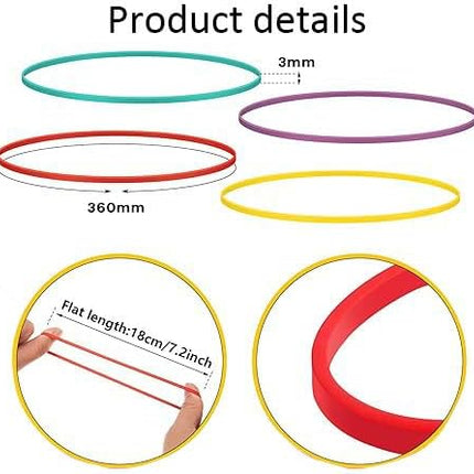 120 Pcs Large Rubber Bands Heavy Duty,7 Inch Extra Long Jumbo Elastic Bands for Home, Kitchen & Office, Industrial Strength in 4 Colors