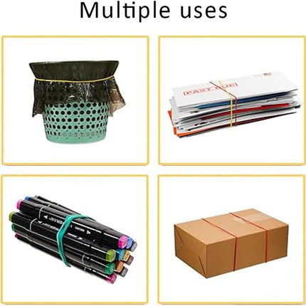 120 Pcs Large Rubber Bands Heavy Duty,7 Inch Extra Long Jumbo Elastic Bands for Home, Kitchen & Office, Industrial Strength in 4 Colors