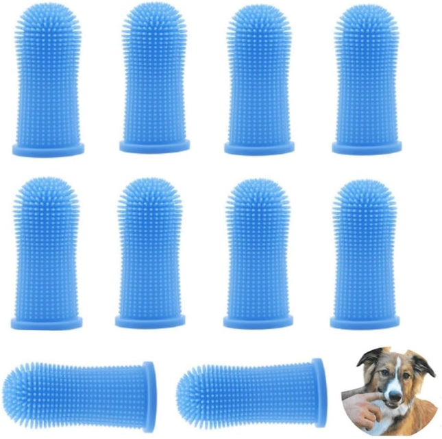 Dog Toothbrush 10Pcs Soft Dog Finger Toothbrush 360o Dog Finger Toothbrush Silicone Pets Teeth