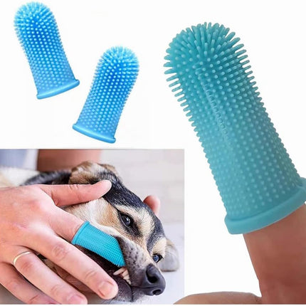 Dog Toothbrush, 10Pcs Soft Dog Finger Toothbrush, 360º Dog Finger Toothbrush, Silicone Pets Teeth Cleaning Toothbrush Kit for Dogs Puppies, Small Pets Dental Care