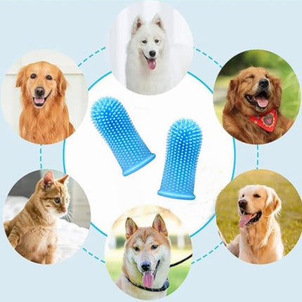 Dog Toothbrush, 10Pcs Soft Dog Finger Toothbrush, 360º Dog Finger Toothbrush, Silicone Pets Teeth Cleaning Toothbrush Kit for Dogs Puppies, Small Pets Dental Care