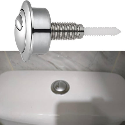 Top Push Button for Toilet Compatible with 49 Flush Valve Durable Replacement Part for Efficient Flushing Ideal for Home Office Commercial Use (Electroplated Silver Plating)