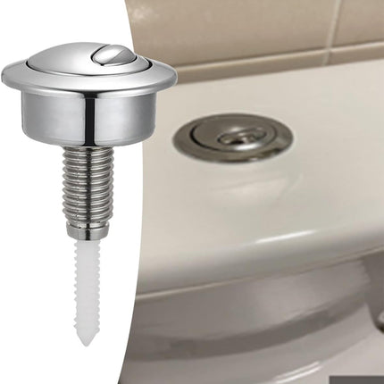 Top Push Button for Toilet Compatible with 49 Flush Valve Durable Replacement Part for Efficient Flushing Ideal for Home Office Commercial Use (Electroplated Silver Plating)