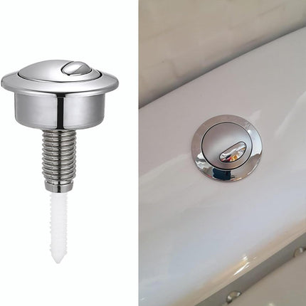 Top Push Button for Toilet Compatible with 49 Flush Valve Durable Replacement Part for Efficient Flushing Ideal for Home Office Commercial Use (Electroplated Silver Plating)