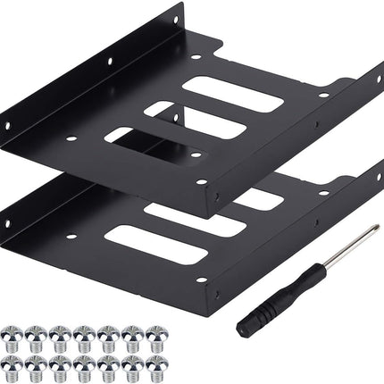 SSD Mounting Bracket 2Pack, 2.5'' SSD HDD to 3.5" Metal Mounting Adapter Hard Drive Holder for PC