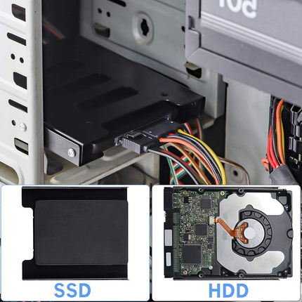 SSD Mounting Bracket 2Pack, 2.5'' SSD HDD to 3.5" Metal Mounting Adapter Hard Drive Holder for PC