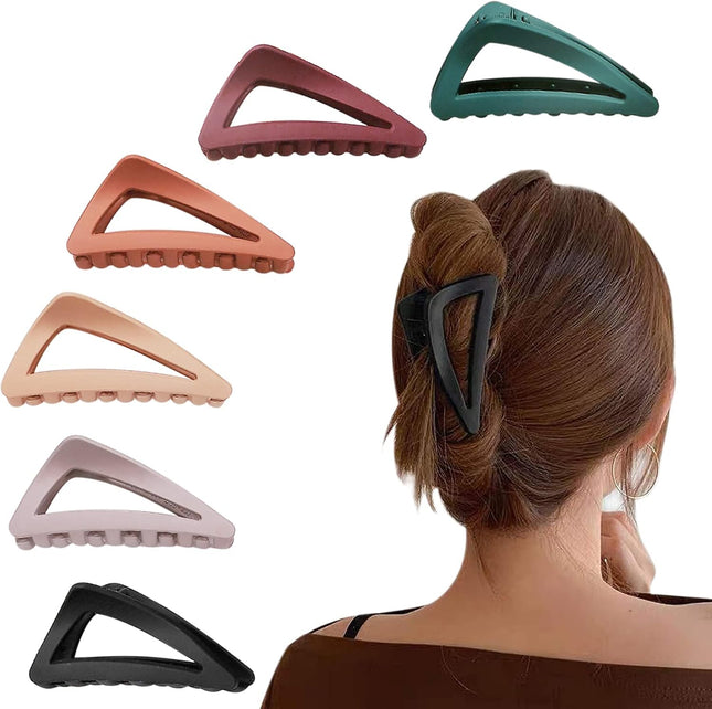 Hair Claw Clips Girls Women Nonslip French Matte Claw Clip for Thin Hair Curly Straight Long Hair