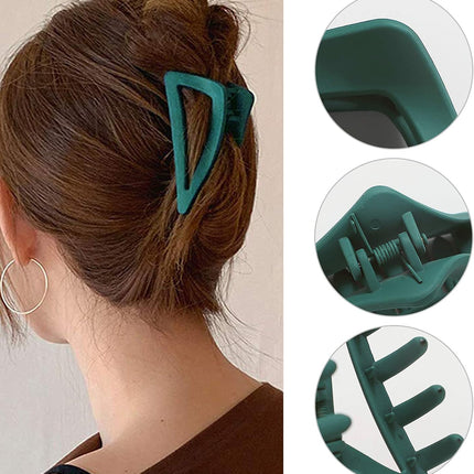 Hair Claw Clips Girls Women Nonslip French Matte Claw Clip for Thin Hair Curly Straight Long Hair - 6 Packs / Set