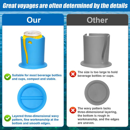 2pcs Paddle Board Cup Holder, Universal Kayak Drink Holder Multifunctional Anti-Toppling Paddleboard Cup Holder Surfboard Water Bottle Holder for Outdoor Fishing Boat Kayak Accessories