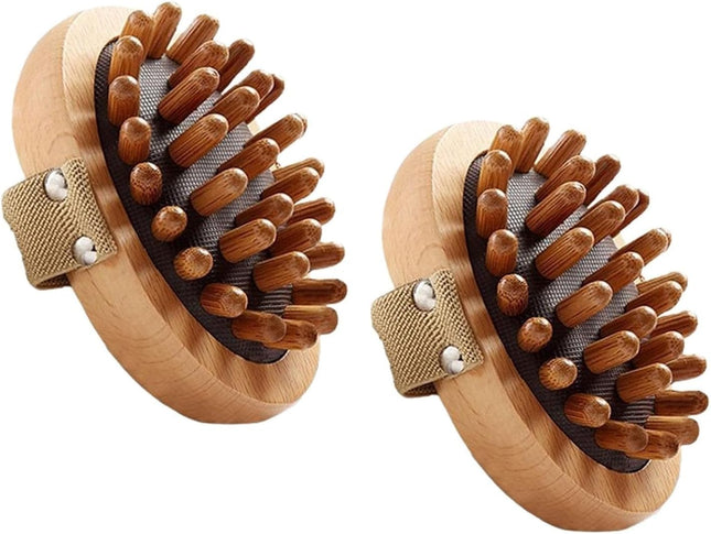 Meridian Pressure Brush Wood Therapy Massage Tools for Belly Fat Handheld Wooden Massager Body Brush for (2
