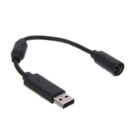 Computer Cables USB Breakaway Cable Cord Adapter for Xbox 360 Wired Gamepad Controller EM88 - (Cable Length Black)
