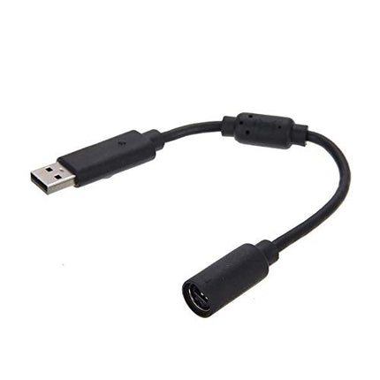 Computer Cables USB Breakaway Cable Cord Adapter for Xbox 360 Wired Gamepad Controller EM88 - (Cable Length Black)
