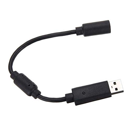 Computer Cables USB Breakaway Cable Cord Adapter for Xbox 360 Wired Gamepad Controller EM88 - (Cable Length Black)