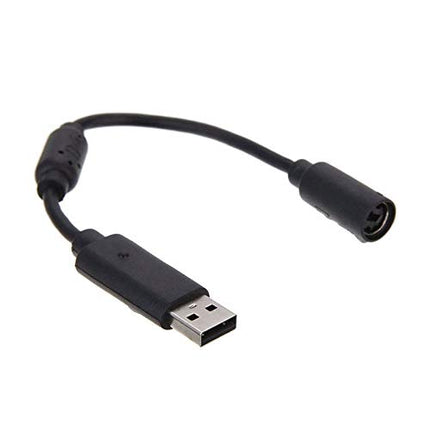 Computer Cables USB Breakaway Cable Cord Adapter for Xbox 360 Wired Gamepad Controller EM88 - (Cable Length Black)