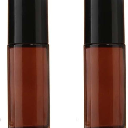 2Pcs Brown 50ml Glass Essential Oil Roller Bottles,Large Empty Roller Bottles Refillable,Deodorant Bottle Containers Rollerball for Fragrance Refillable Containers Accessories