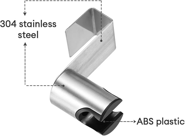 Stainless Steel Plus ABS Holder Hook Hanger for Hand Shower Toilet Bidet Sprayer Brushed Nickel – product detail