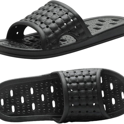 Quick Drying Shower Slippers non-slip Bathroom Slippers Drain Holes Shower Shoes for Women and Men Dorm pool gym