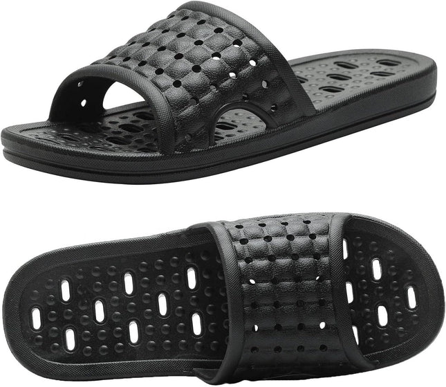 Quick Drying Shower Slippers non-slip Bathroom Slippers Drain Holes Shower Shoes for Women and Men Dorm