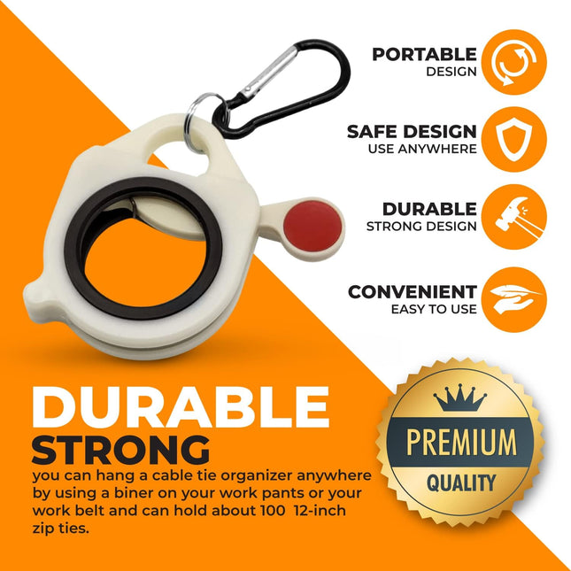 pugdodo Zip TIE Organizer (2PCS)-Light Plastic Cable tie Holder Without Unnecessary Waste and Simple – product detail