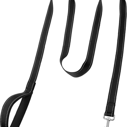 6FT Reflective Dog Leash with Soft Padded Handle for Training,Walking Lead for Large & Medium Dog,1 Inch Wide,Black