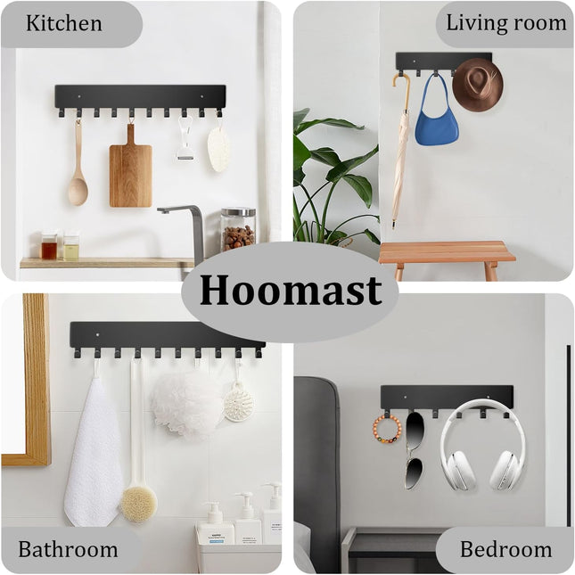 Wall Mount Key Holder with 10 Hooks Key Rack for Entryway Hallway Office Kitchen Screw Mounted Durable Key – product detail