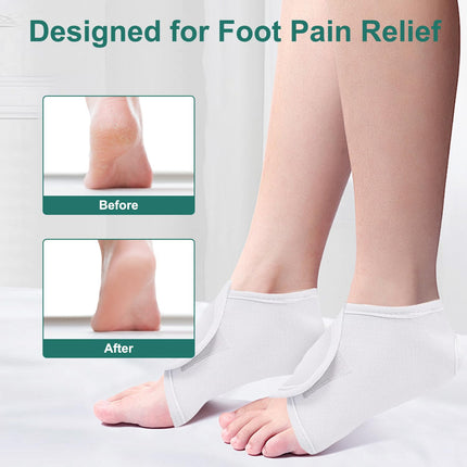 2pcs Castor Oil Pack Wrap for Ankle, Adjustable Ankle Castor Oil Wrap for Plantar Fasciitis Relief, Reusable Plantar Fasciitis Brace Castor Oil Compress for Men & Women, White