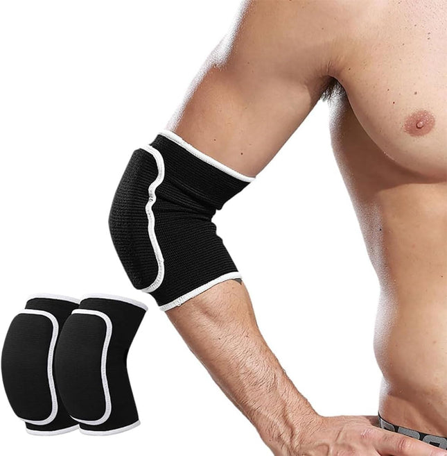1 Pair of Elbow Pads with Thickened Spongy Pads Breathable Elbow wrap arm Support Fitness