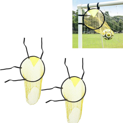 2 Pcs Set Soccer Target Goal Net - Portable Foldable Practice Equipment for Shooting Accuracy - Outdoor Football Field Throwing Target