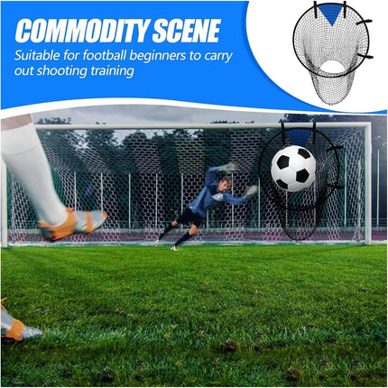 2 Pcs Set Soccer Target Goal Net - Portable Foldable Practice Equipment for Shooting Accuracy - Outdoor Football Field Throwing Target