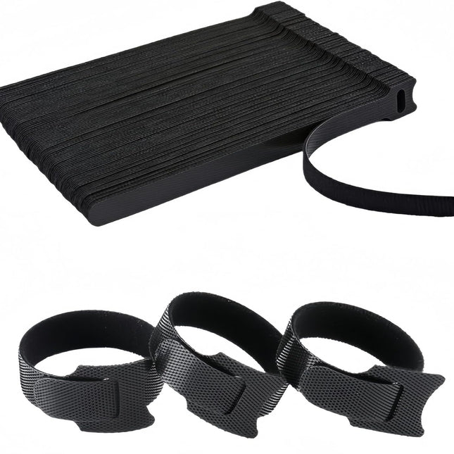 100 PCS 6 Inches Reusable Cable Ties, Adjustable Wire Ties, Cable Organizer, Cord Wrap and Hook Loop Cords Management for Organizing Home, Office, Data Centers（Black）