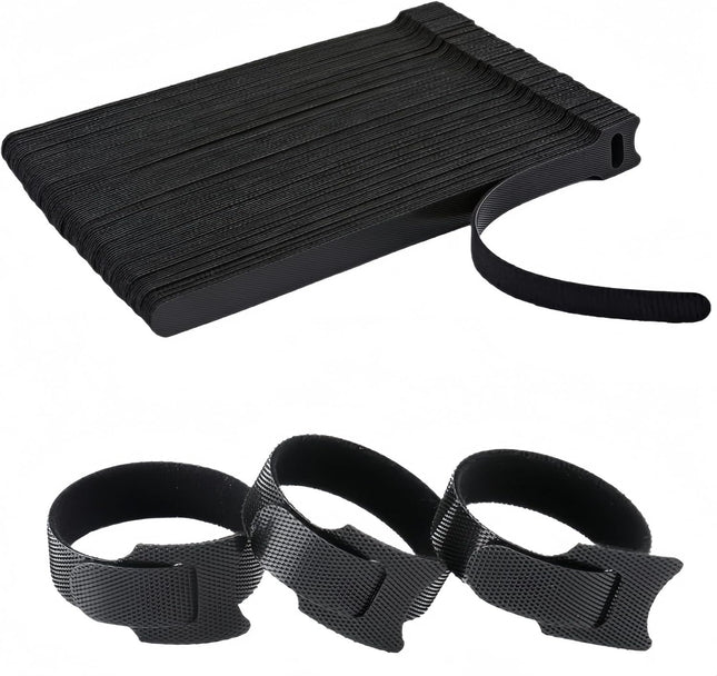 100 PCS 6 Inches Reusable Cable Ties Adjustable Wire Ties Cable Organizer Cord Wrap and Hook