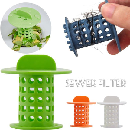 New Handle Bathroom Drain Hair Catcher Bath Stopper Plug Sink Strainer Filter Sewer Dredge Device Shower Hair Stopper (Pack of 4) Green-Blue-White-Orange 1.5 inch to 1.75 inch