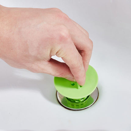 New Handle Bathroom Drain Hair Catcher Bath Stopper Plug Sink Strainer Filter Sewer Dredge Device Shower Hair Stopper (Pack of 4) Green-Blue-White-Orange 1.5 inch to 1.75 inch