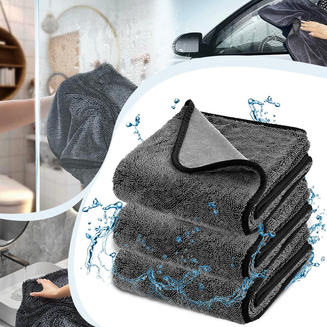 Shiny Wipes Cleaning Cloths for Shower Bath XXL Drying Towel Streak Free & Ultra Absorbent Microfiber