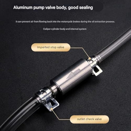 Brake Bleeder Hose One Way Check Valve, Brake Fluid Replacement Kit, Car Brake Bleeder Hose with One Way Check Valve, Universal Brakes Bleeder Tool Cars Accessories for Car Motorbike Bike (2 Set)