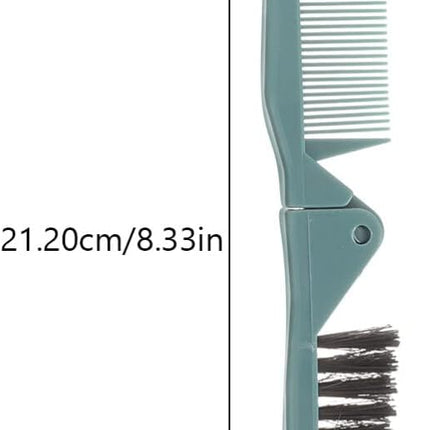 2Pcs Small Double Folding Hair Brush： Hair Styling Salon Brush Comb Folding Comb Double Use Comb for Curly And Straight Hair
