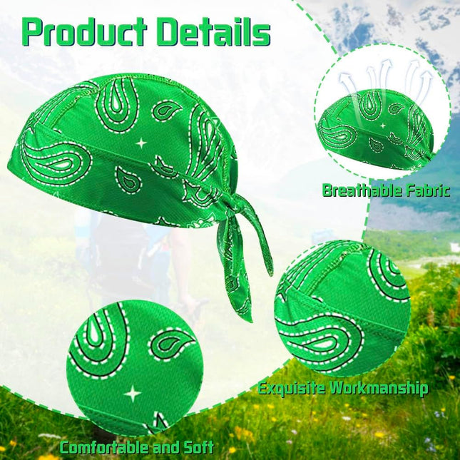 8Pcs Do Rag Skull Cap Bandana Hat Doo Rags Beanie Cooling Sweat Wicking Head Wraps Cycling Helmet Liner – product detail