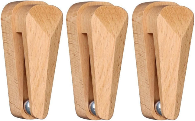 Self Adhesive Beech Wood Towel Clips with Unique Gravity Carbon Steel Ball Multifunctional No