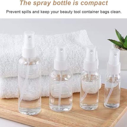 4-Piece Portable PET Plastic Spray Bottles for Essential Oils, Perfumes, and Household Mixtures