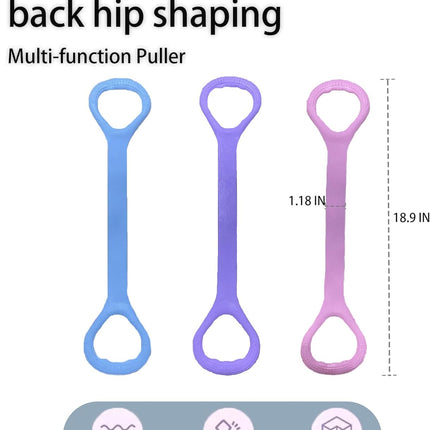 Figure 8 Fitness Resistance Band, Elastic Bands for Working Out,Arm,Back Training Elastic Ropes, Exercise Equipment for Yoga, Pilates,Physical Therapy,Stretching（3 Pack）