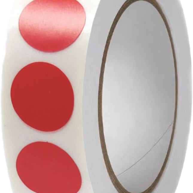 1000 PCS Color Coding Sticker, 1/2 inch Round Circle Dot Sticker Labels for Small Business, School, Office, Home (Red)