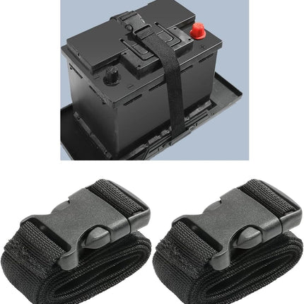 Battery Box Strap - Adjustable Buckle, Auto & Trailer Hold Down Strap - 2 PCS Pack (39 Inch, Quick Release)