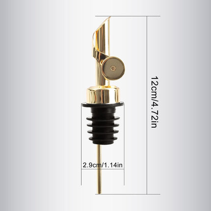4 PCS Stainless Steel Pourers，Liquor Bottle Pourers Dispenser Spout Cover，Liquor Pour Spout With Cap，Suitable For Olive Oil Dispenser Oil Bottles (Gold)