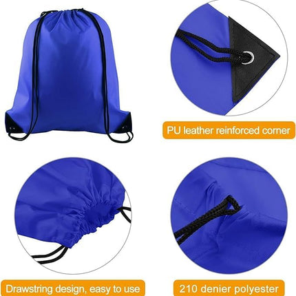 4Pcs Drawstring Backpack Bags Sports Cinch Sack String Backpack Storage Bags for Gym Traveling