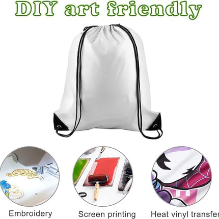 4Pcs Drawstring Backpack Bags Sports Cinch Sack String Backpack Storage Bags for Gym Traveling