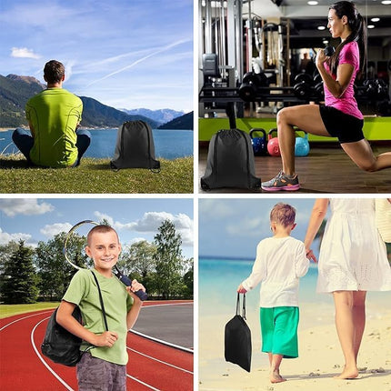 4Pcs Drawstring Backpack Bags Sports Cinch Sack String Backpack Storage Bags for Gym Traveling
