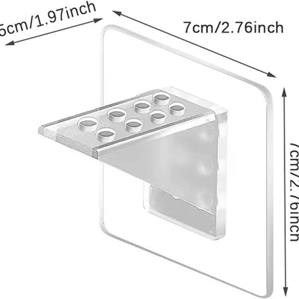 12Pcs Punch Free Shelf Support Peg，Self Adhesive Support Shelf Bracket，Strong Load Bearing for Shelves Kitchen Cabinet Book Closet,Solid Shelf Bearing 15kg