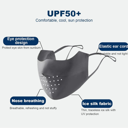 2Pcs Sun Protection Mask Breathable UV Masks UPF 50+ Face Mask for Women Reusable Soft Sunscreen Mask Washable Face Cover with Ear Hoops for Golf Cycling Sports,UV Masks